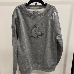 Cozy Gray Sweatshirt with Sock Design